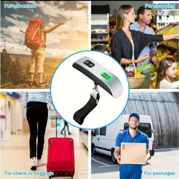 Portable Digital Luggage Scale for Travel Weighs Up to 110 Lbs. - Picture 4 of 13